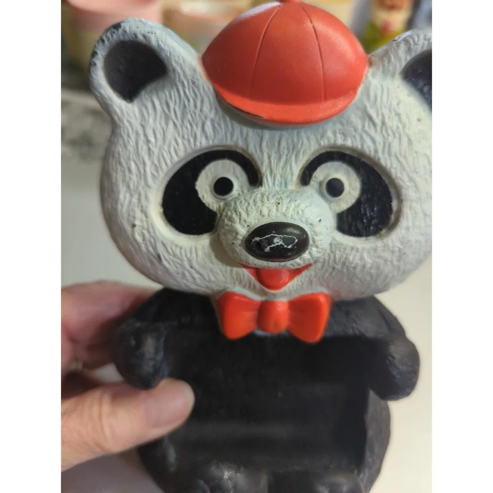 Vintage Avon Randy Pandy Panda Bear Floating Soap Dish Bath Toy 1970's